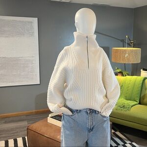 Banana Republic White Turtleneck Sweater